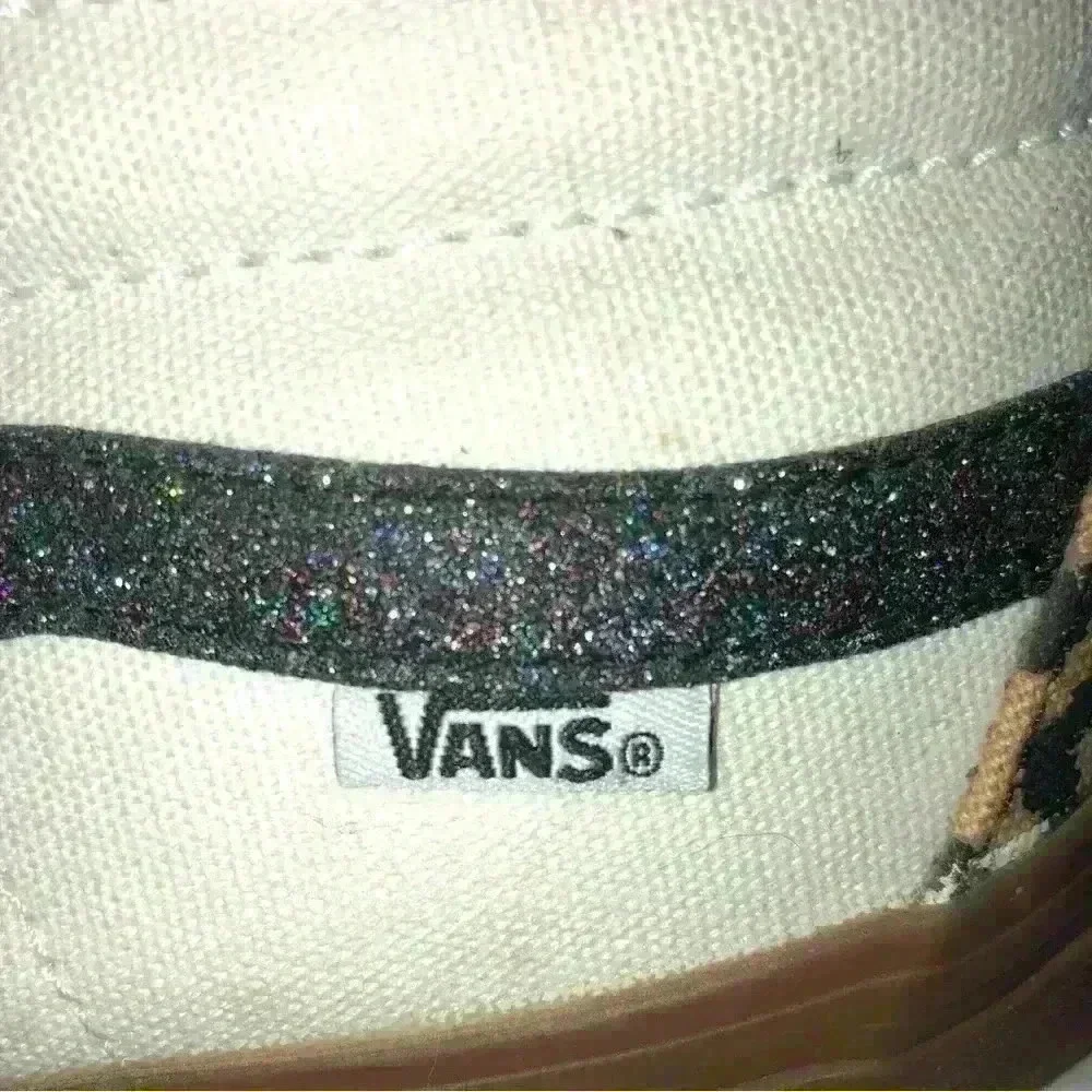 Black and White w/ Leopard Print Vans Unisex, Tag Sz 7 Men's